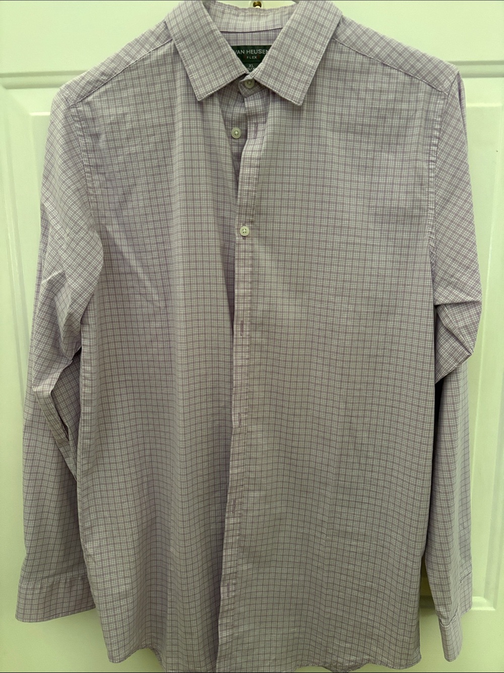 Van Heusen Boys Light Lavender Plaid Dress Shirt